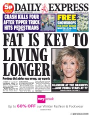 Daily Express (UK) Newspaper Front Page for 10 February 2015