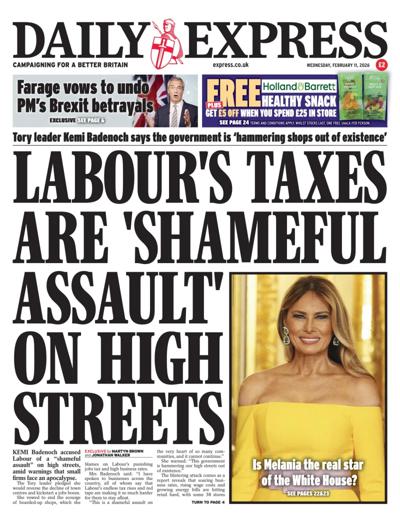Daily Express Newspaper Front Page (UK) for 11 February 2026