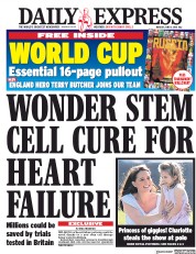 Daily Express (UK) Newspaper Front Page for 11 June 2018