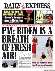 Daily Express (UK) Newspaper Front Page for 11 June 2021