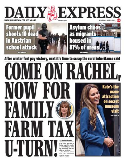 Daily Express Newspaper Front Page (UK) for 11 June 2025