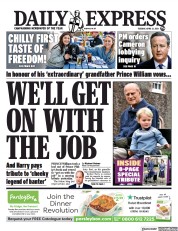 Daily Express (UK) Newspaper Front Page for 13 April 2021