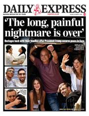Daily Express front page for 14 October 2025