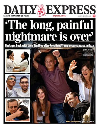 Daily Express Newspaper Front Page (UK) for 14 October 2025