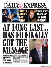 Daily Express (UK) Newspaper Front Page for 14 December 2020