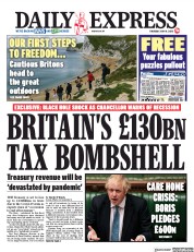 Daily Express (UK) Newspaper Front Page for 14 May 2020