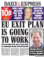 Daily Express (UK) Newspaper Front Page for 16 November 2016