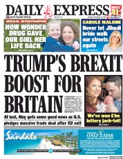 Daily Express (UK) Newspaper Front Page for 16 February 2019