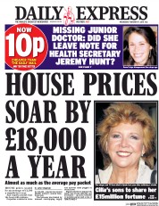 Daily Express (UK) Newspaper Front Page for 17 February 2016