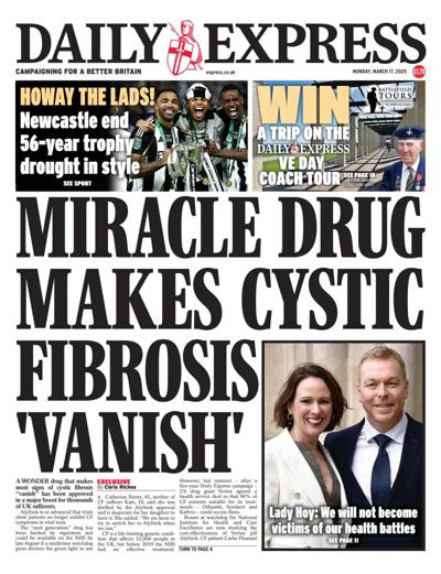 Daily Express Newspaper Front Page (UK) for 17 March 2025