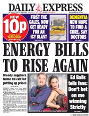 Daily Express (UK) Newspaper Front Page for 18 November 2016