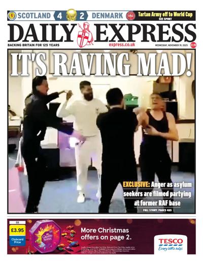 Daily Express Newspaper Front Page (UK) for 19 November 2025