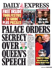 Daily Express (UK) Newspaper Front Page for 19 December 2020