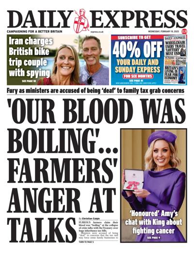 Daily Express Newspaper Front Page (UK) for 19 February 2025