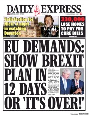 Daily Express (UK) Newspaper Front Page for 19 September 2019