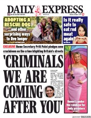 Daily Express (UK) Newspaper Front Page for 1 October 2019