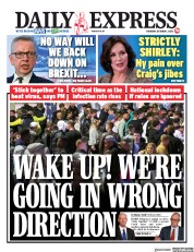 Daily Express (UK) Newspaper Front Page for 1 October 2020