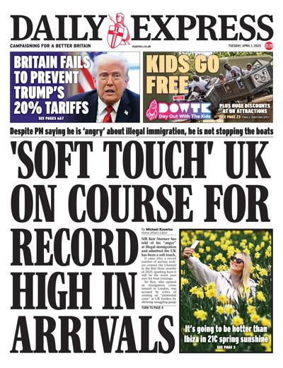 Daily Express Newspaper Front Page (UK) for 1 April 2025