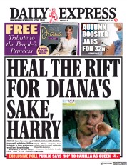 Daily Express (UK) Newspaper Front Page for 1 July 2021