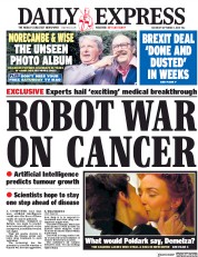 Daily Express (UK) Newspaper Front Page for 1 September 2018