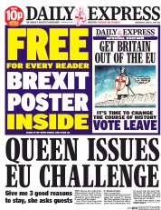 Daily Express (UK) Newspaper Front Page for 22 June 2016