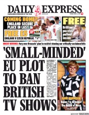 Daily Express (UK) Newspaper Front Page for 22 June 2021