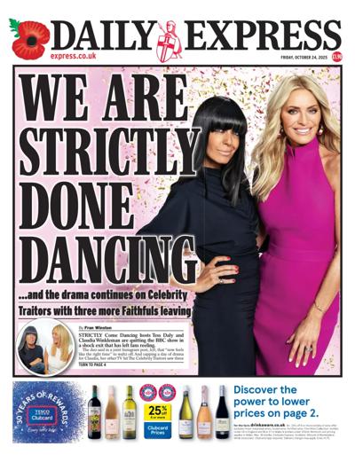 Daily Express Newspaper Front Page (UK) for 24 October 2025