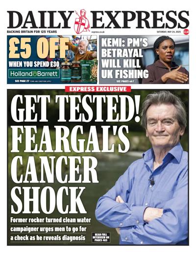 Daily Express Newspaper Front Page (UK) for 24 May 2025