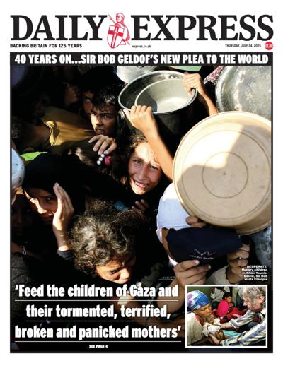 Daily Express Newspaper Front Page (UK) for 24 July 2025