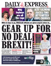 Daily Express (UK) Newspaper Front Page for 25 January 2019