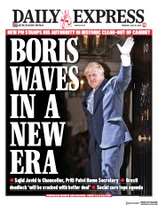 Daily Express (UK) Newspaper Front Page for 25 July 2019