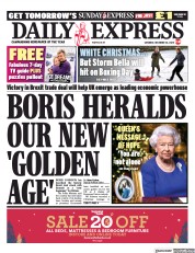 Daily Express (UK) Newspaper Front Page for 26 December 2020