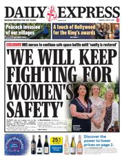 Daily Express front page for 26 June 2025