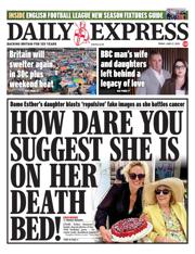 Daily Express front page for 27 June 2025