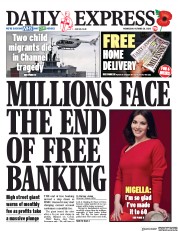 Daily Express (UK) Newspaper Front Page for 28 October 2020