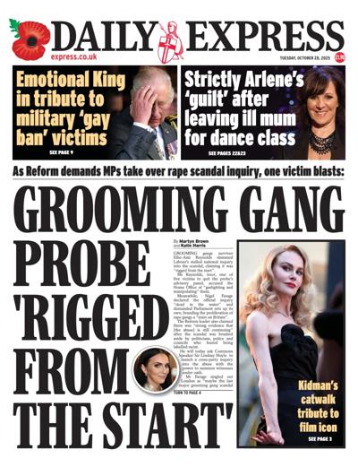 Daily Express Newspaper Front Page (UK) for 28 October 2025