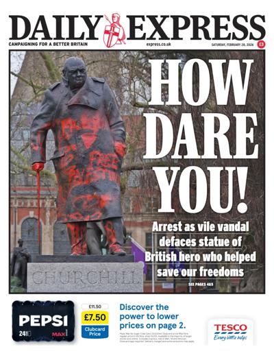 Daily Express Newspaper Front Page (UK) for 28 February 2026