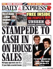 Daily Express (UK) Newspaper Front Page for 30 October 2020