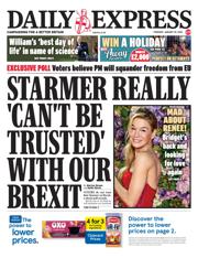 Daily Express front page for 30 January 2025