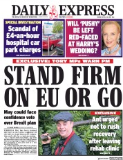 Daily Express (UK) Newspaper Front Page for 30 April 2018