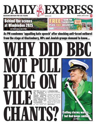 Daily Express Newspaper Front Page (UK) for 30 June 2025