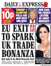 Daily Express (UK) Newspaper Front Page for 31 October 2016