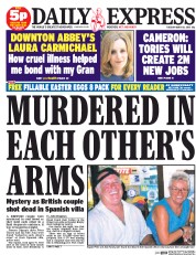 Daily Express (UK) Newspaper Front Page for 31 March 2015