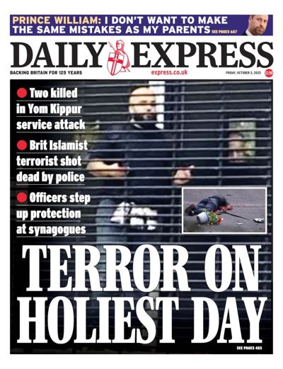 Daily Express Newspaper Front Page (UK) for 3 October 2025