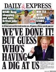 Daily Express (UK) Newspaper Front Page for 3 December 2020