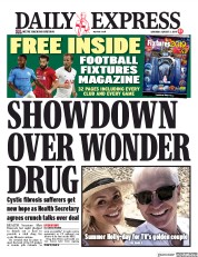 Daily Express (UK) Newspaper Front Page for 3 August 2019