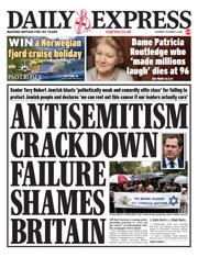 Daily Express front page for 4 October 2025