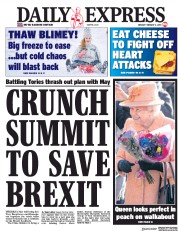 Daily Express (UK) Newspaper Front Page for 4 February 2019