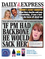 Daily Express front page for 4 September 2025
