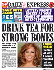 Daily Express (UK) Newspaper Front Page for 5 November 2015